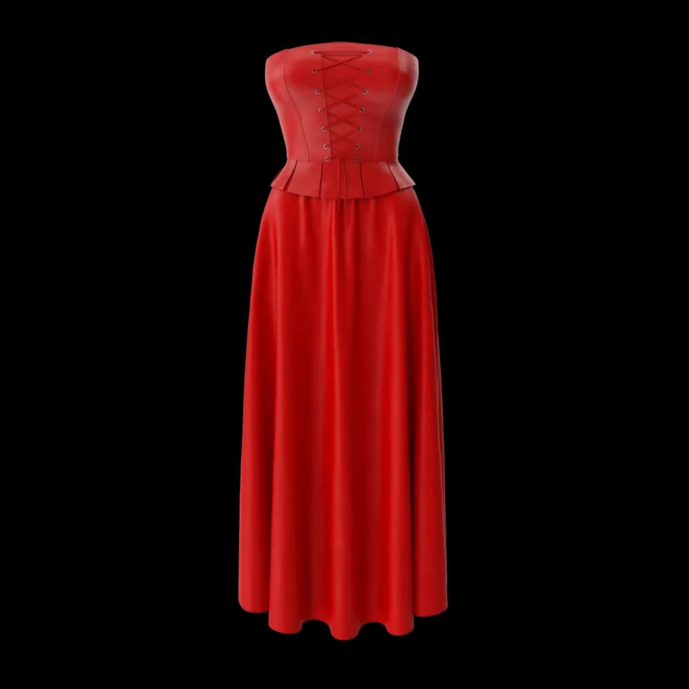 Corset Leather With Skirt - Image 1