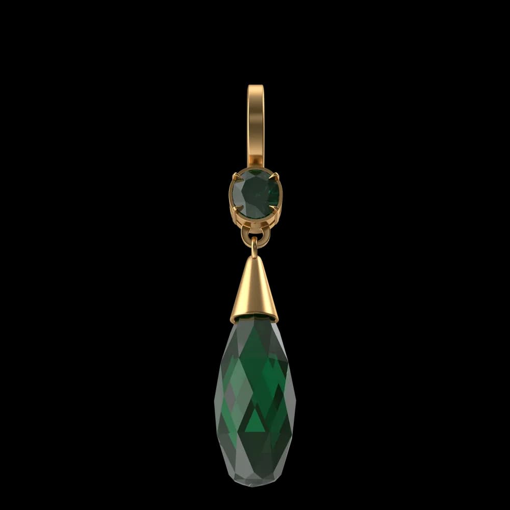 Green Crystal Earring - Image 1