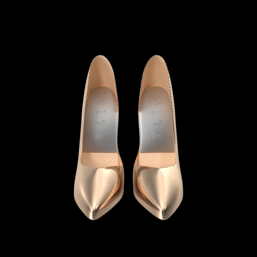 Golden Shoes Woman - Image 1